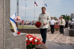Дмитрий Азаров в День ВМФ вместе с земляками почтил память защитников Отечества