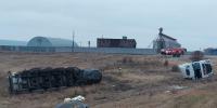 В Самарской области опрокинулся в кювет нефтевоз - Волга Ньюс