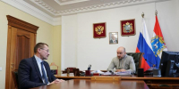 Вячеслав Федорищев провел встречу с управляющим директором СКС Владимиром Бирюковым - Губерния ТВ