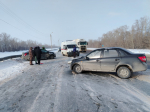 В Сызранском районе произошло столкновение двух легковых автомобилей
