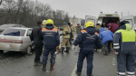 При ДТП под Самарой трактор зажал женщину в машине