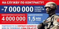В Самарской области с 1 апреля до 9 мая единовременная выплата за заключение контракта о военной службе составит 1 500 000 рублей - SamaraGIS.Ru