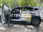 В Самаре рядом с ТЦ «Золотое Яблоко» сгорел премиальный кроссовер Exeed