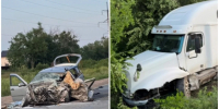 Под Самарой водитель Lada Kalina выехал на встречку и погиб в ДТП с грузовиком - Комсомольская Правда Самара