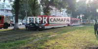 В Самаре трамвай протаранил автомобиль на Ново-Садовой - ГТРК Самара