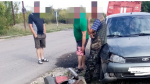Под Самарой из-за аварии с "Калиной" пострадали водитель и пассажир мотоцикла