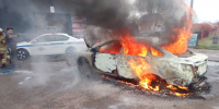 В Кинельском районе загорелся автомобиль - Центр по делам гражданской обороны, пожарной безопасности и чрезвычайным ситуациям