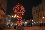 На улице Ленинградской в Самаре установили арт-объекты в русском стиле