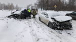 Три человека пострадали при лобовом столкновении автомобилей в Самарской области