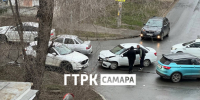 В Самаре утром 9 апреля на ул. Советской Армии из-за аварии образовалась пробка - ГТРК Самара