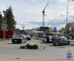 В Самаре госпитализирован мотоциклист, которого не пропустила иномарка