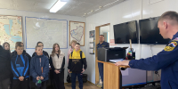 Школьники побывали на экскурсии в пожарной части - Центр по делам гражданской обороны, пожарной безопасности и чрезвычайным ситуациям