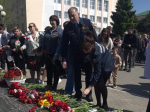 В городе Октябрьск наши специалисты совместно с начальником 37-го пожарно-спасательного отряда Дмитрием Тимошенко также приняли участие в мероприятиях, посвященных 81-й годовщине Победы в Великой Отечественной войне