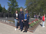 В городе Октябрьск наши специалисты совместно с начальником 37-го пожарно-спасательного отряда Дмитрием Тимошенко также приняли участие в мероприятиях, посвященных 81-й годовщине Победы в Великой Отечественной войне