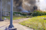Появились фото и видео крупного пожара в магазине стройматериалов в Жигулевске