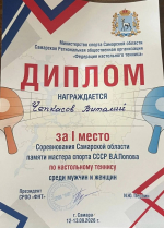 Победа ПГУТИ на соревнованиях по настольному теннису