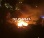 Деревянный заброшенный дом сгорел на улице Врубеля в Самаре вечером 23 сентября