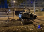 В Самаре пьяный водитель врезался в остановку общественного транспорта