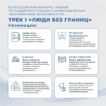 Стартовал Всероссийский конкурс-премия по поддержке граждан с инвалидностью "Безграничные возможности"